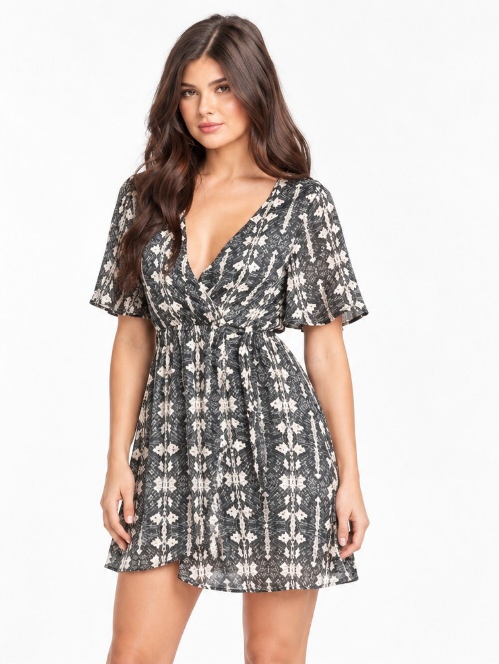 Show Me Your Mumu Andrea Snake Print Wrap Dress